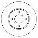 Mapco 15671 Unventilated front brake disc 15671