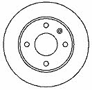 Mapco 15726 Unventilated front brake disc 15726