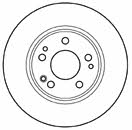 Mapco 15734 Unventilated front brake disc 15734