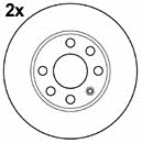 Mapco 15749/2 Unventilated front brake disc 157492
