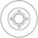 Mapco 15861 Front brake disc ventilated 15861