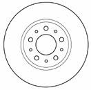 Mapco 15961 Front brake disc ventilated 15961