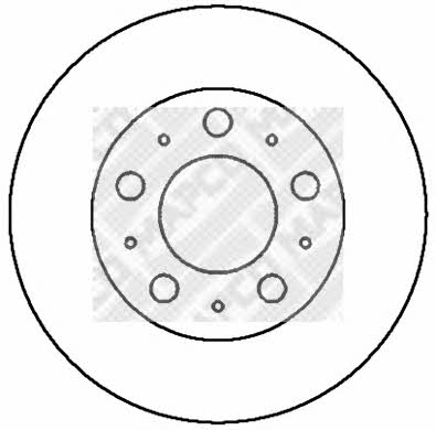 Mapco 15971 Front brake disc ventilated 15971