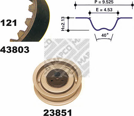 Mapco 23803 Timing Belt Kit 23803