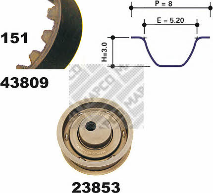 Mapco 23809 Timing Belt Kit 23809