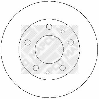 Mapco 25037 Unventilated front brake disc 25037