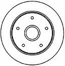 Mapco 25530 Rear brake disc, non-ventilated 25530