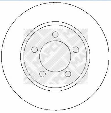 Mapco 25603 Rear brake disc, non-ventilated 25603