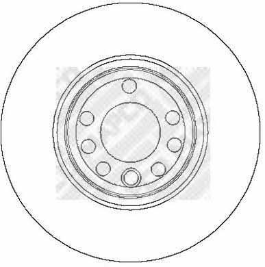 Mapco 25707 Front brake disc ventilated 25707