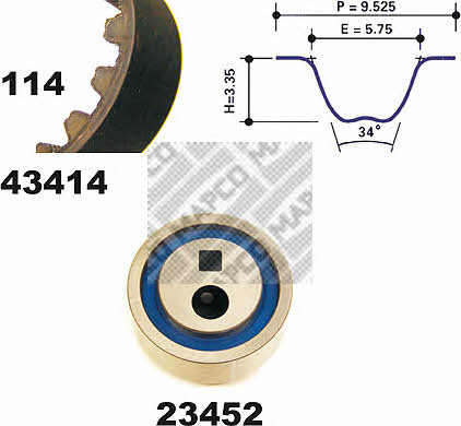 Mapco 23414 Timing Belt Kit 23414