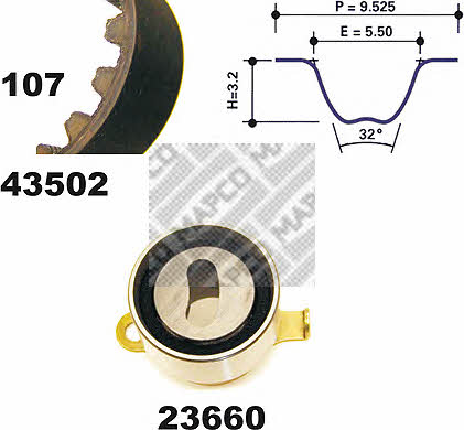 Mapco 23502 Timing Belt Kit 23502