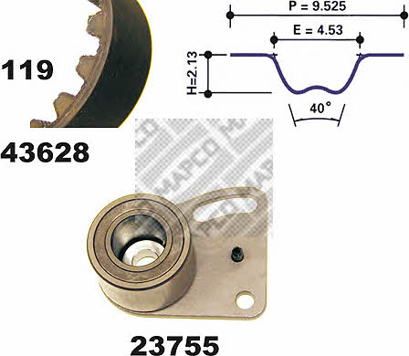Mapco 23628 Timing Belt Kit 23628