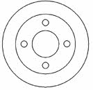 Mapco 45500 Unventilated front brake disc 45500