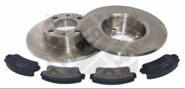  47010 Brake discs with pads front non-ventilated, set 47010