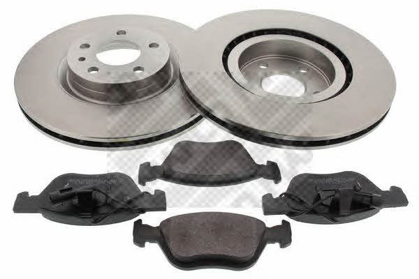 Mapco 47016 Front ventilated brake discs with pads, set 47016
