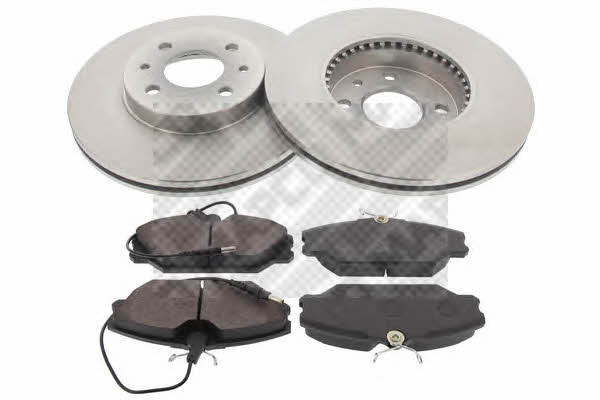Mapco 47150 Front ventilated brake discs with pads, set 47150