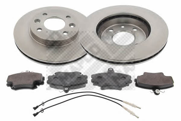 Mapco 47154 Front ventilated brake discs with pads, set 47154