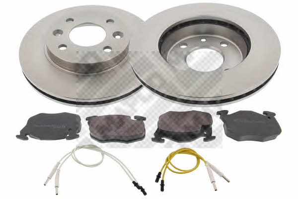 Mapco 47155 Front ventilated brake discs with pads, set 47155