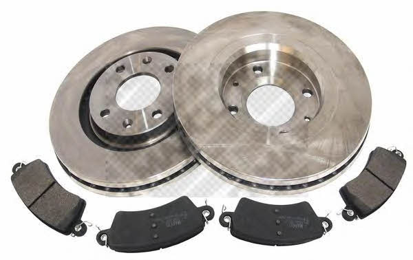 Mapco 47158 Front ventilated brake discs with pads, set 47158