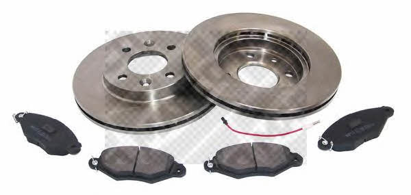 Mapco 47161 Front ventilated brake discs with pads, set 47161