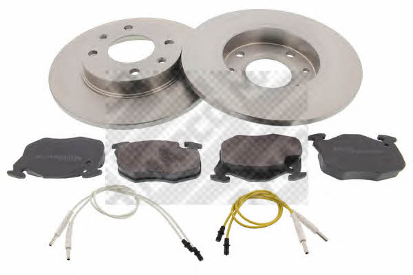 47350 Brake discs with pads front non-ventilated, set 47350