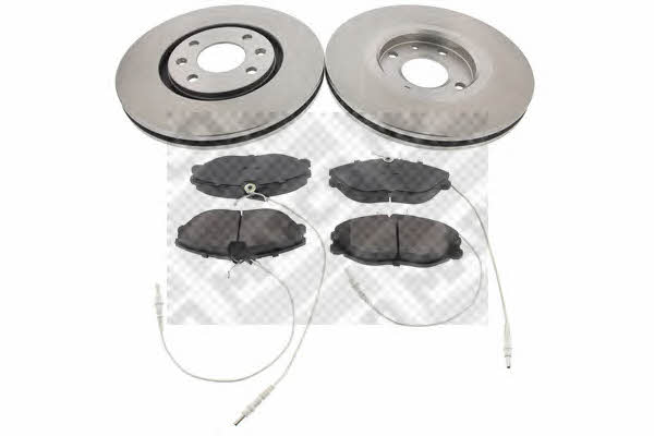 Mapco 47354 Front ventilated brake discs with pads, set 47354
