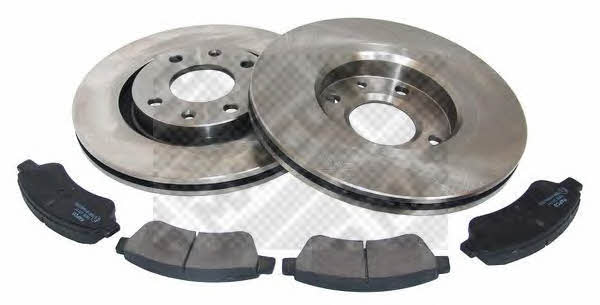 Mapco 47455 Front ventilated brake discs with pads, set 47455