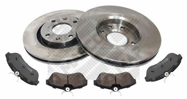  47456 Front ventilated brake discs with pads, set 47456