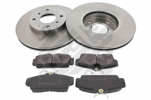 Mapco 47502 Front ventilated brake discs with pads, set 47502