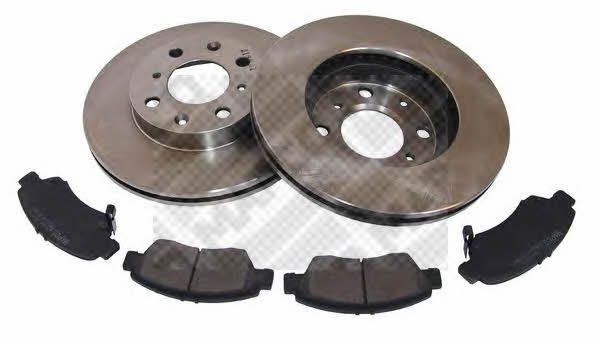 Mapco 47521 Front ventilated brake discs with pads, set 47521