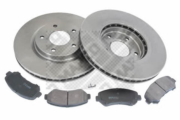 Mapco 47524 Front ventilated brake discs with pads, set 47524