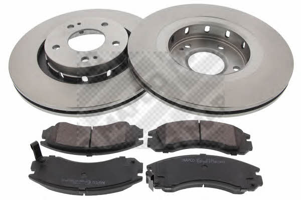 Mapco 47538 Front ventilated brake discs with pads, set 47538