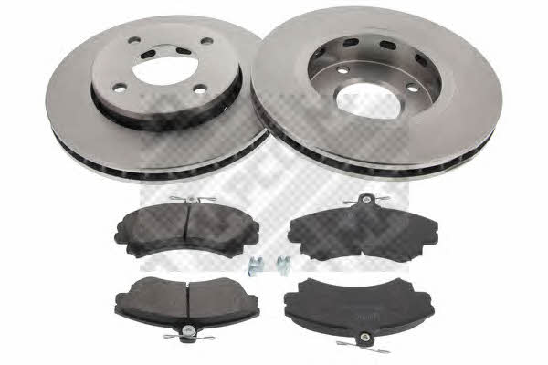 Mapco 47551 Front ventilated brake discs with pads, set 47551