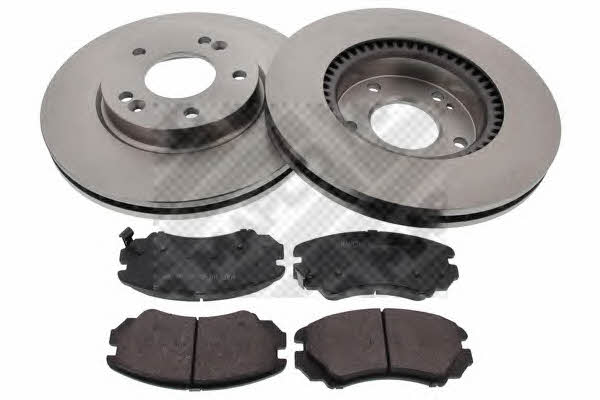  47553 Front ventilated brake discs with pads, set 47553