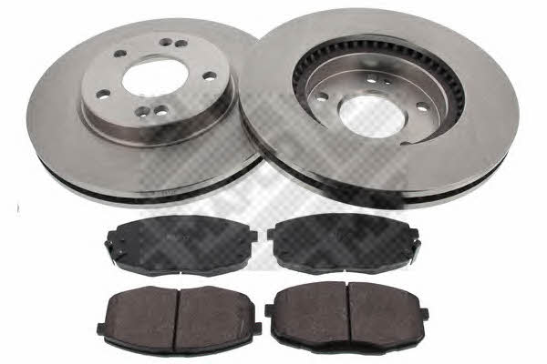 Mapco 47554 Front ventilated brake discs with pads, set 47554