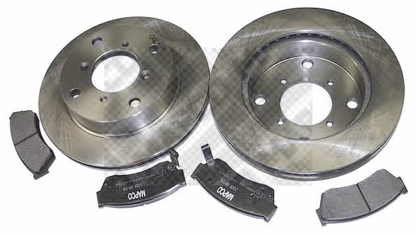  47593 Front ventilated brake discs with pads, set 47593
