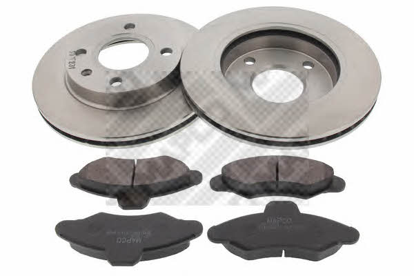  47650 Front ventilated brake discs with pads, set 47650
