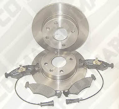  47651 Brake discs with pads front non-ventilated, set 47651