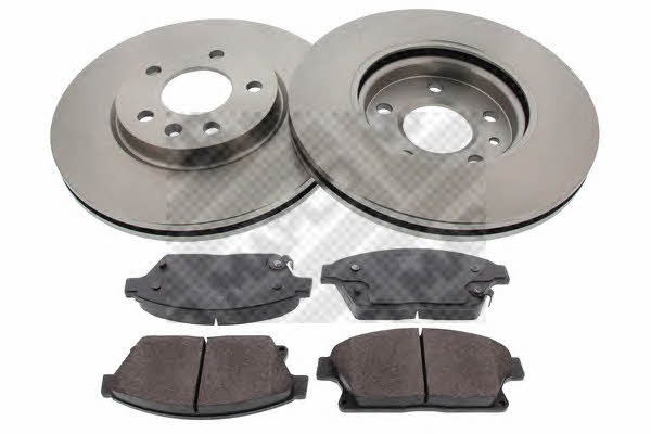  47658 Rear ventilated brake discs with pads, set 47658