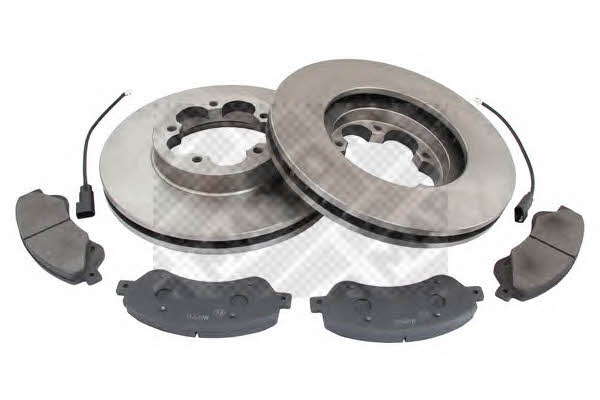  47666 Front ventilated brake discs with pads, set 47666