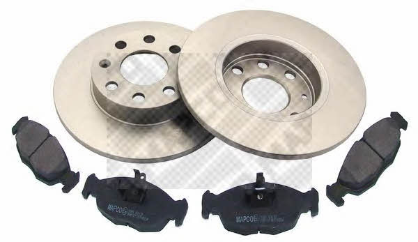  47750 Brake discs with pads front non-ventilated, set 47750