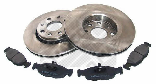  47758 Front ventilated brake discs with pads, set 47758