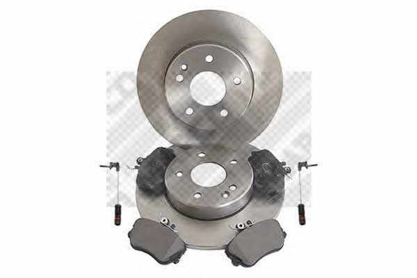  47803 Brake discs with pads front non-ventilated, set 47803