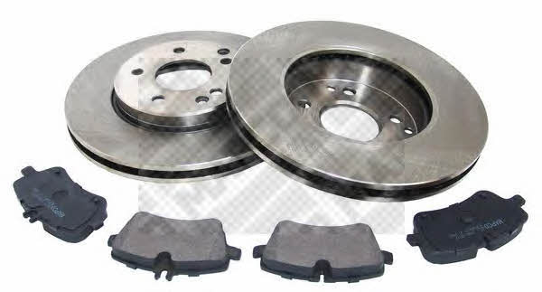 Mapco 47804 Front ventilated brake discs with pads, set 47804