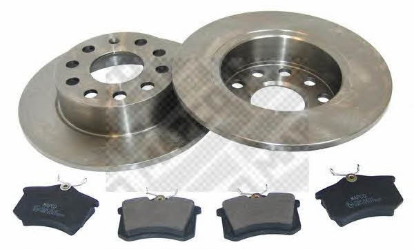  47831 Brake discs with pads rear non-ventilated, set 47831