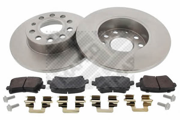  47837 Brake discs with pads rear non-ventilated, set 47837
