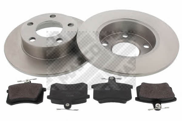  47861 Brake discs with pads rear non-ventilated, set 47861