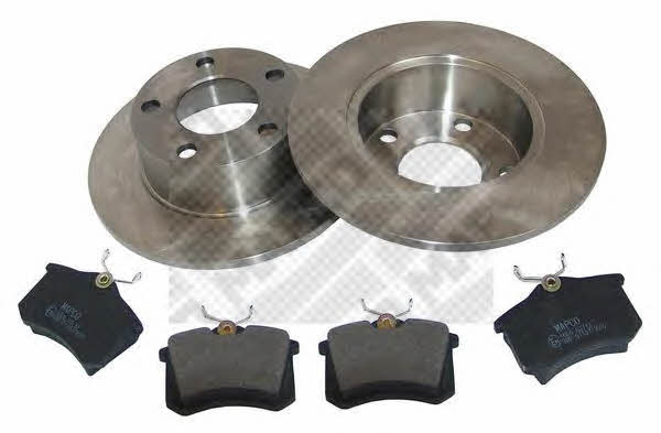  47864 Brake discs with pads rear non-ventilated, set 47864