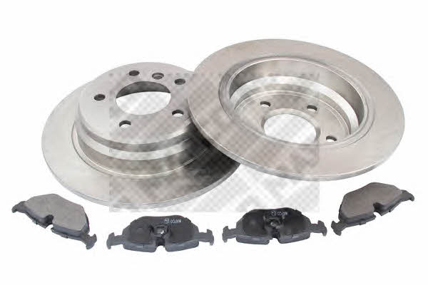  47870 Brake discs with pads rear non-ventilated, set 47870