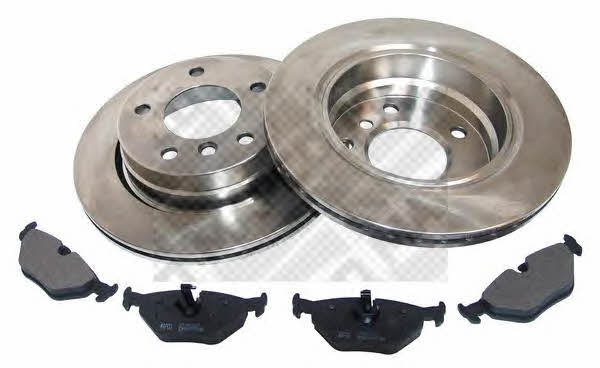 Mapco 47883 Rear ventilated brake discs with pads, set 47883